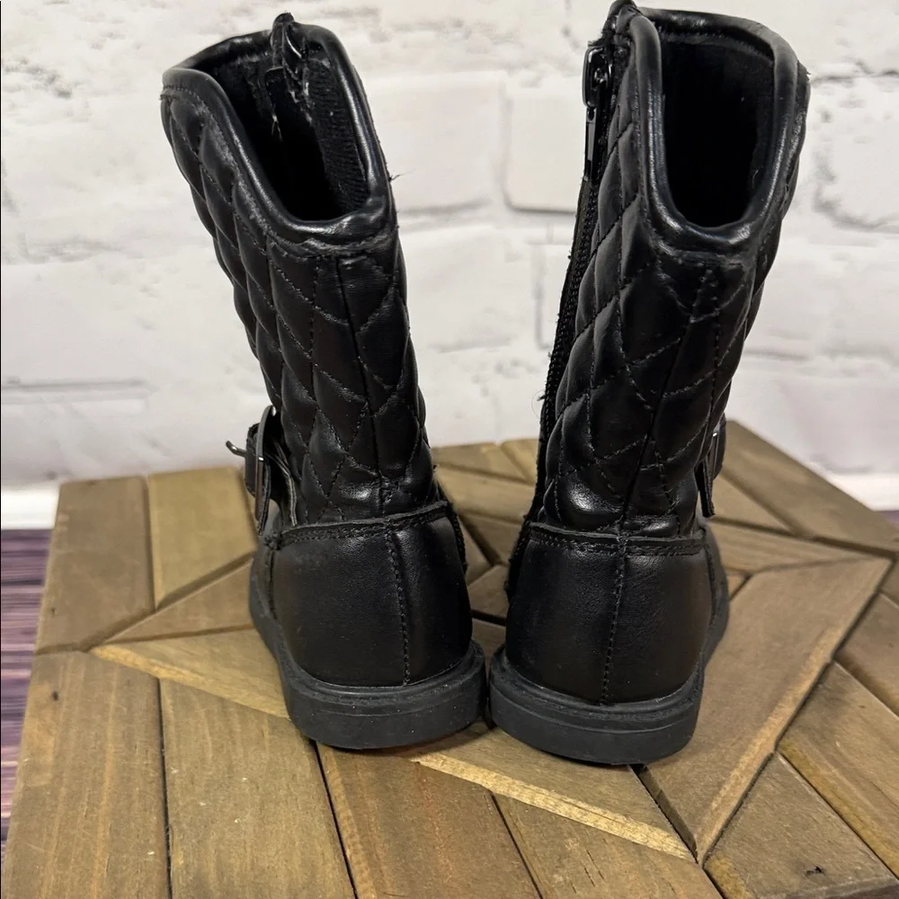 Carter's 5T Black Quilted Kids Boots and SmartFit 5‎ 1/2T Black Mary Jane Shoes